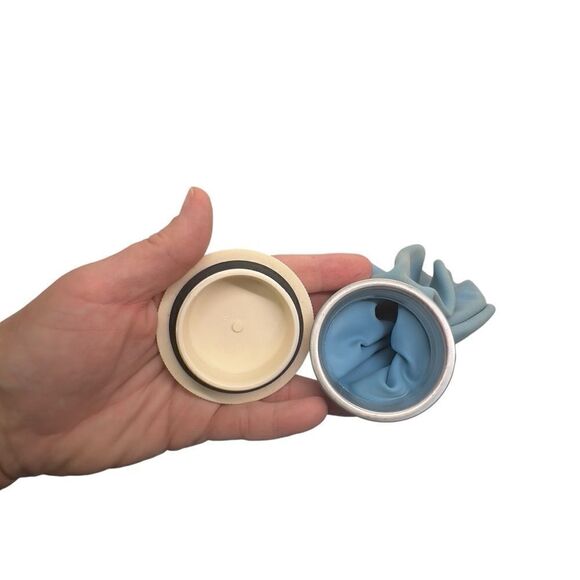 Nwt Finesse 11" Folding Ice Cap Water Bottle 50s Round Blue Bag w/ Original Box - Picture 10 of 10